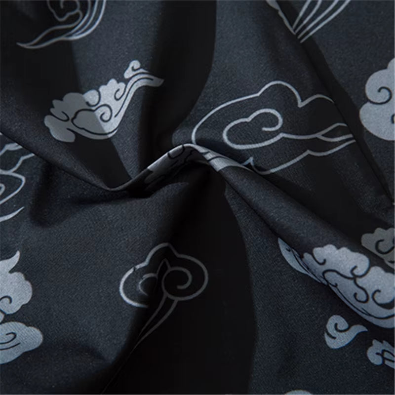 Traditional Japanese Samurai Cat Kimonos Cardigan Robe Men 2021 Summer Women Yukata Haori Casual Cosplay Anime Clothing