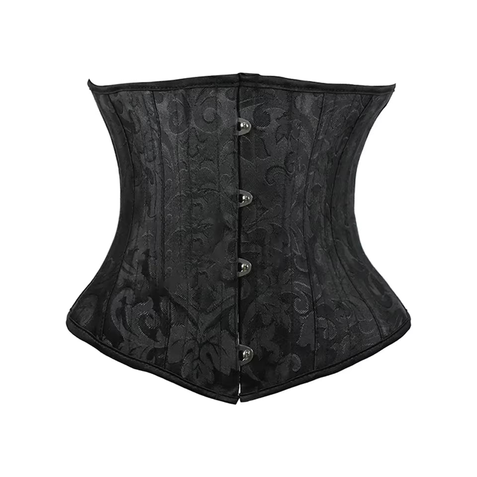 Underbust White Black Corset Woman Belt plus Size Top Short Steel Boned Girdles Slimming Waist Shapers Gothic Clothing Bodice