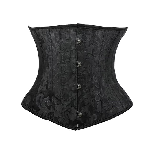 Underbust White Black Corset Woman Belt plus Size Top Short Steel Boned Girdles Slimming Waist Shapers Gothic Clothing Bodice