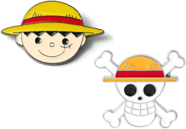 One Piece Anime Premium Quality Enamel Brooch Pin Straw Hat Jolly Roger Pirates' Ship for Cosplay Costume Bag Backpack Shirt Jean Jacket Sweater Hat Vest Clothing Gift, Zinc, No Gemstone