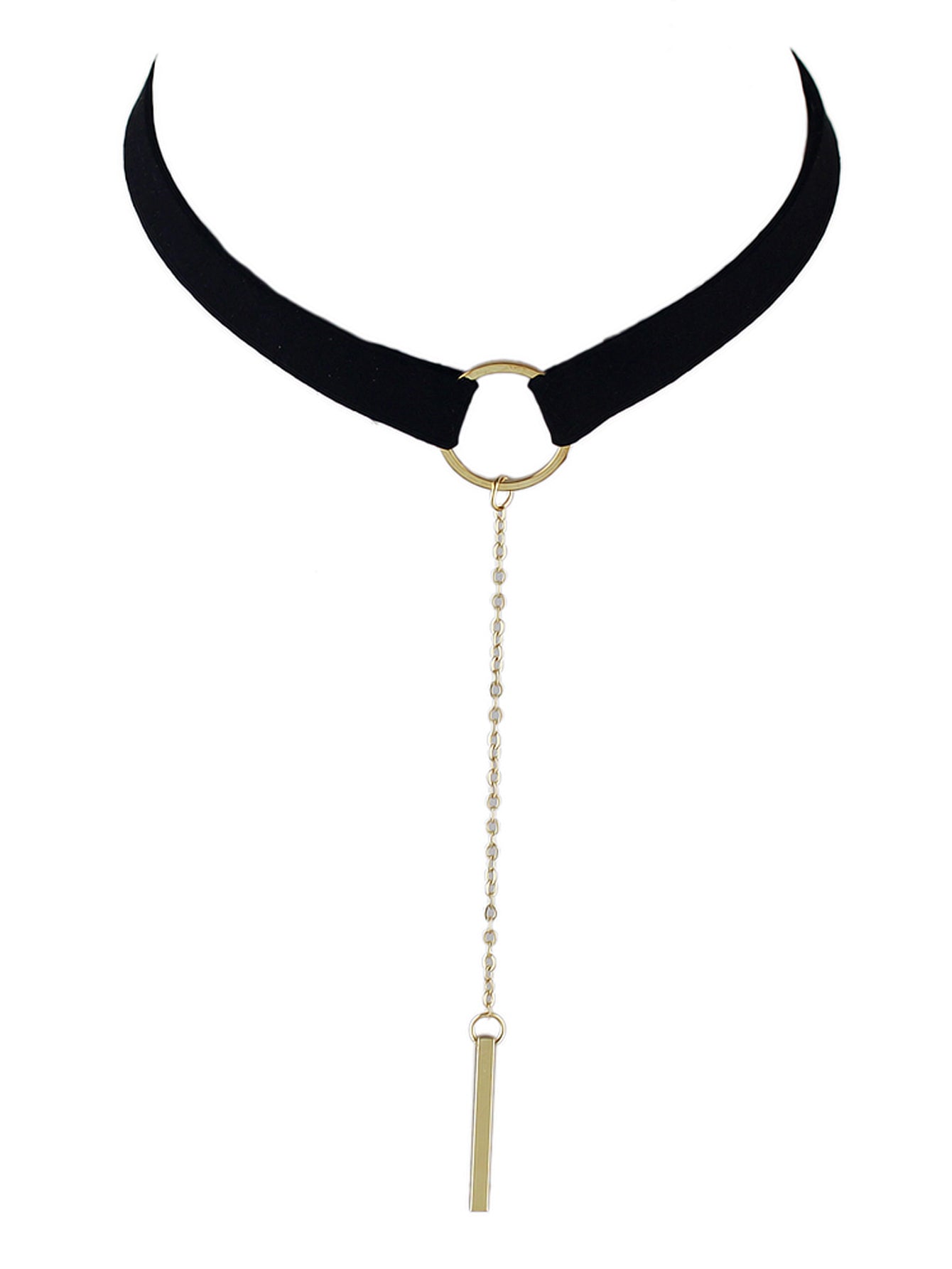 Gothic Punk 90s Black Leather Choker Bar Tattoo Choker Necklace Grunge Collar