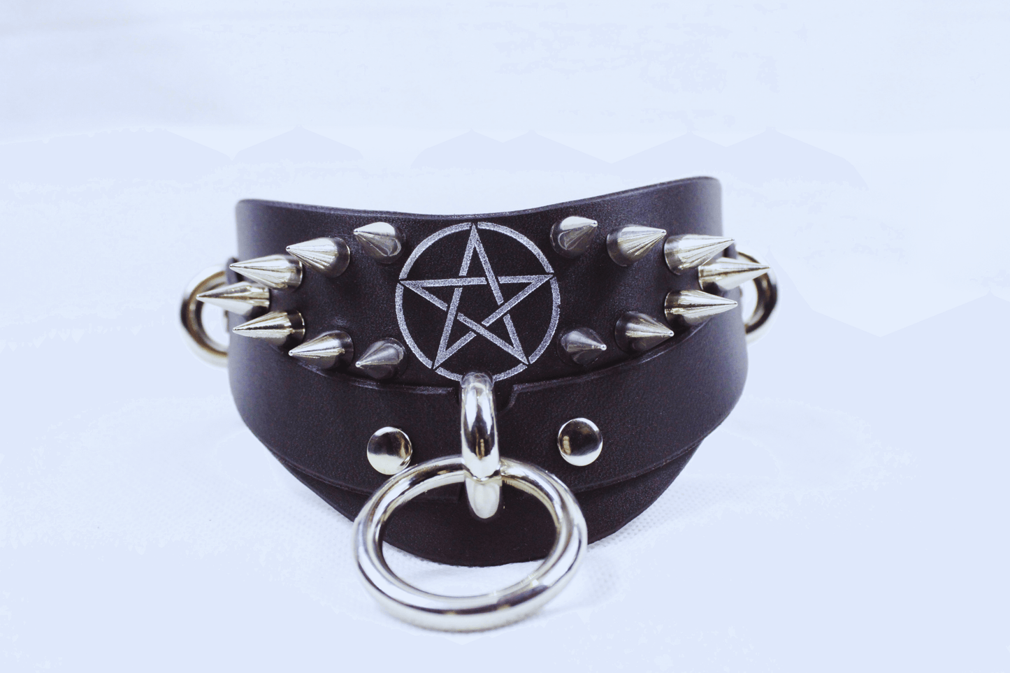 Pentagram BDSM Collar – Gothic Spiked Posture Submissive Choker