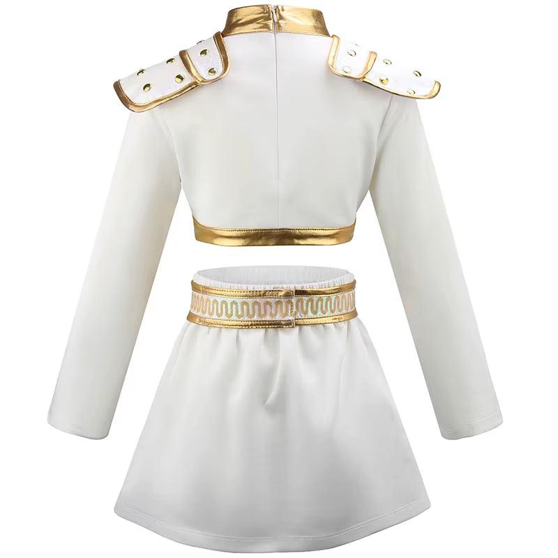 Kpop Demon Hunter Costume Rumi Halloween Cosplay Hot Girls Show Costume Black Shiny Set Halloween Girls Anime Clothing