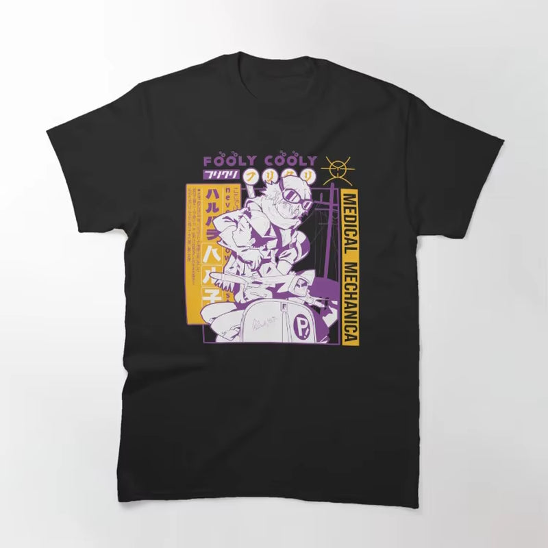 Flcl the Pillows Live Men'S T Shirt Japanese Anime Clothing Fooly Cooly Short Sleeve O Neck T-Shirt Cotton plus Size Clothing