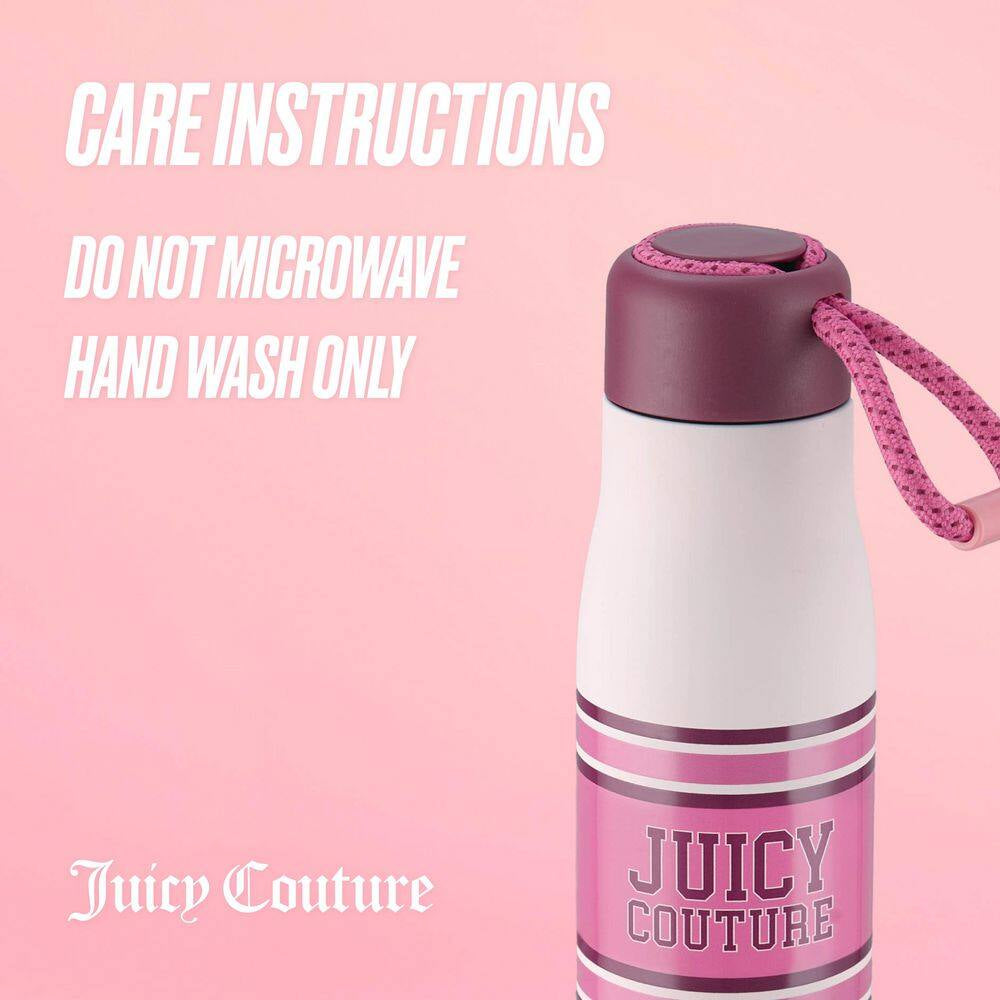 Luxe Loop 17 Oz. Varsity Logo Dogwood Pink Stainless Steel Tumbler with Woven Loop Handle