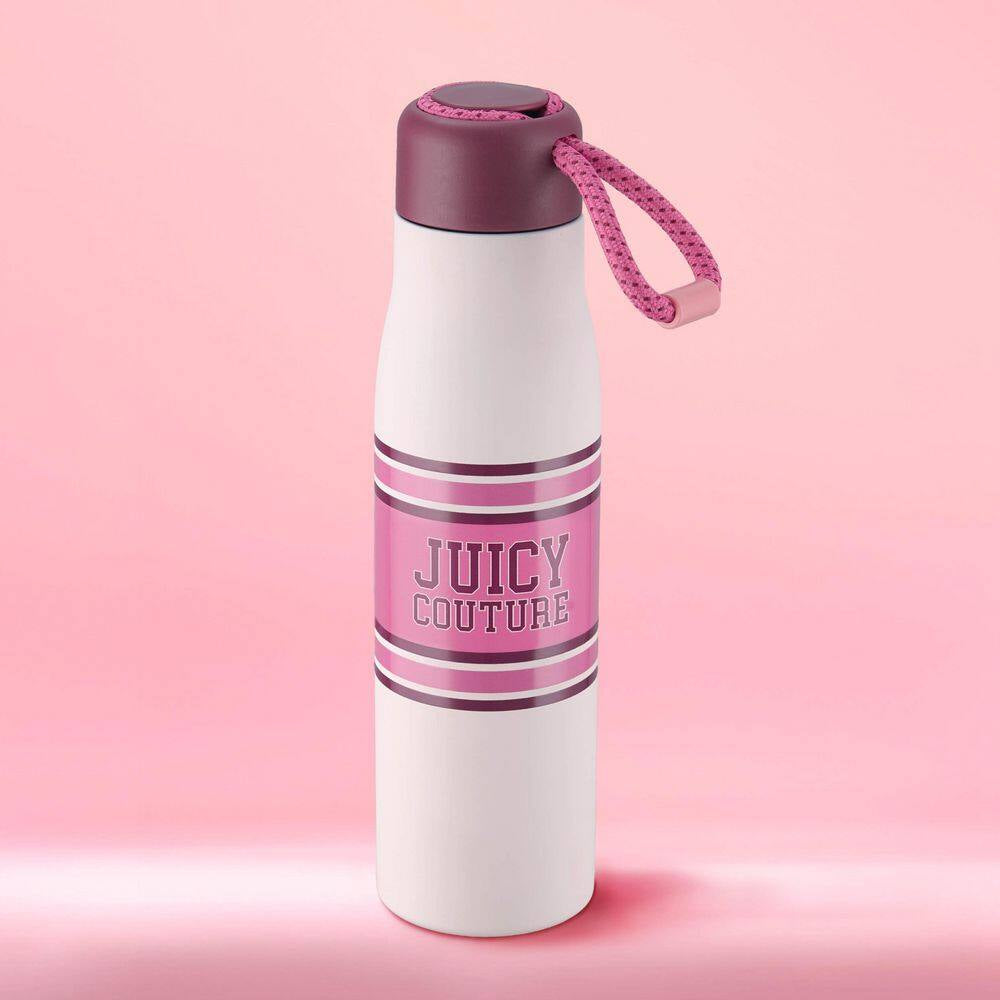 Luxe Loop 17 Oz. Varsity Logo Dogwood Pink Stainless Steel Tumbler with Woven Loop Handle