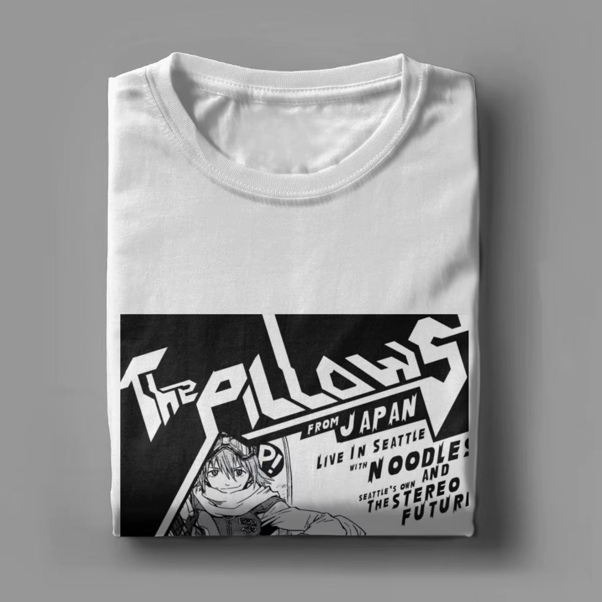 Flcl the Pillows Live Men'S T Shirt Japanese Anime Clothing Fooly Cooly Short Sleeve O Neck T-Shirt Cotton plus Size Clothing