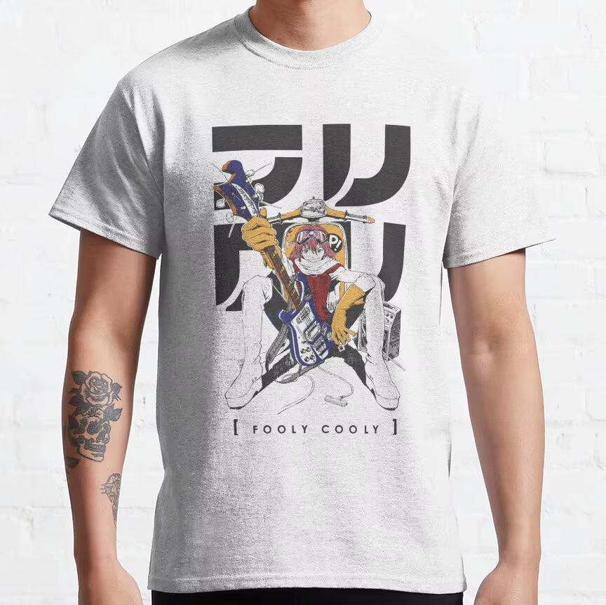 Flcl the Pillows Live Men'S T Shirt Japanese Anime Clothing Fooly Cooly Short Sleeve O Neck T-Shirt Cotton plus Size Clothing