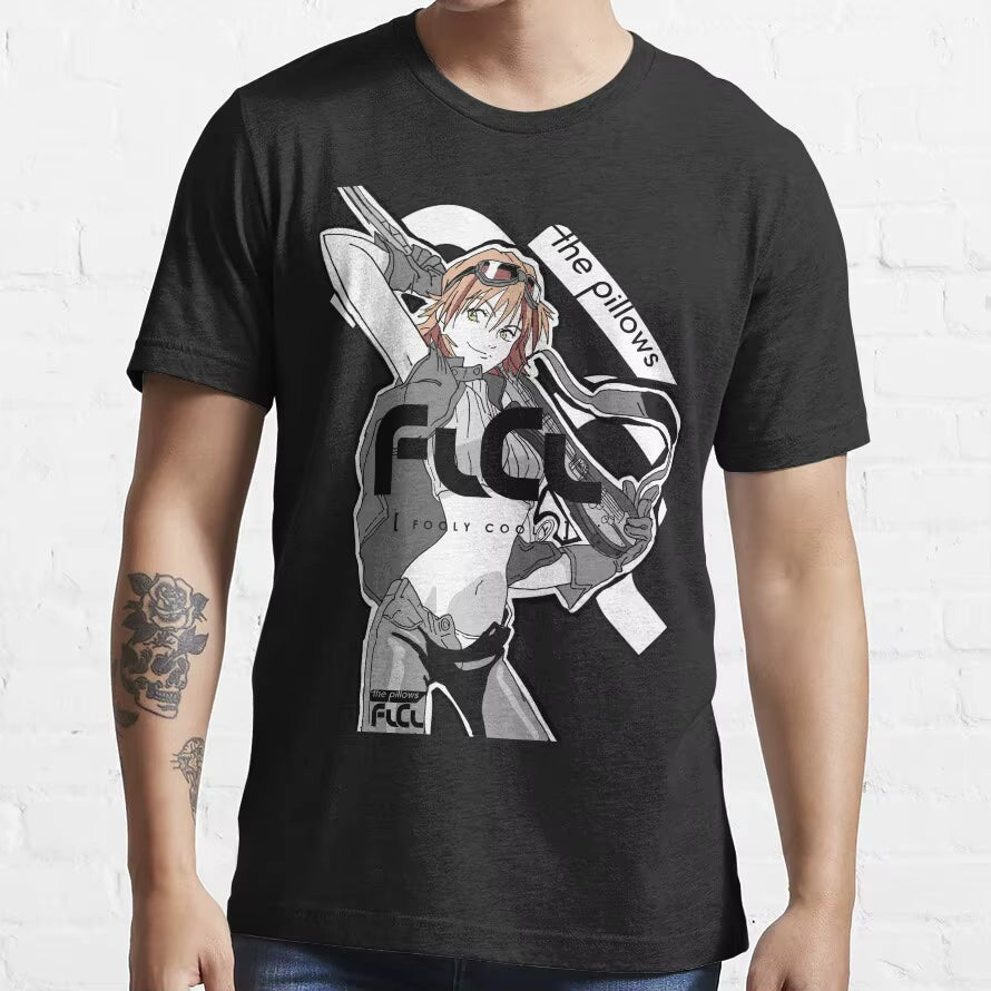 Flcl the Pillows Live Men'S T Shirt Japanese Anime Clothing Fooly Cooly Short Sleeve O Neck T-Shirt Cotton plus Size Clothing