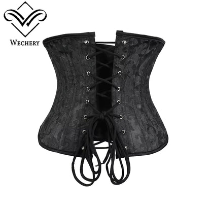 Underbust White Black Corset Woman Belt plus Size Top Short Steel Boned Girdles Slimming Waist Shapers Gothic Clothing Bodice