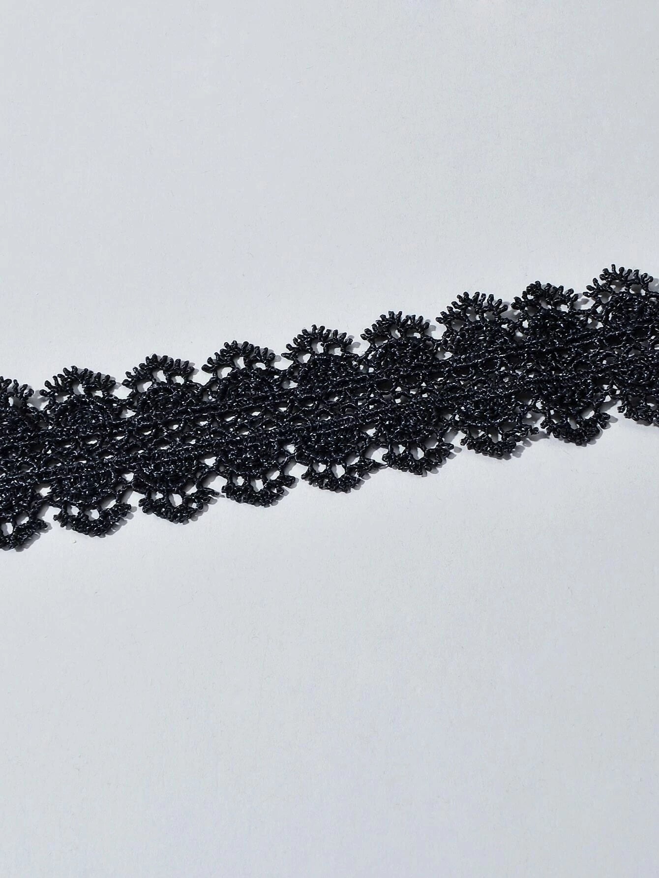 Black Lace Flower Pattern Short Gothic 90s Tattoo Choker Retro Necklace Collar