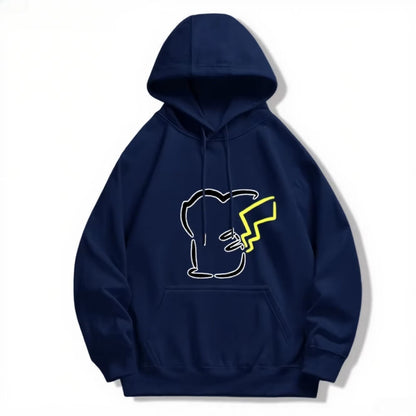 Pokémon Cute Eevee/Pikachu Printed Hoodie for Men and Women 2025 Autumn/Winter New Y2K Harajuku plus Size Casual Sweater Top