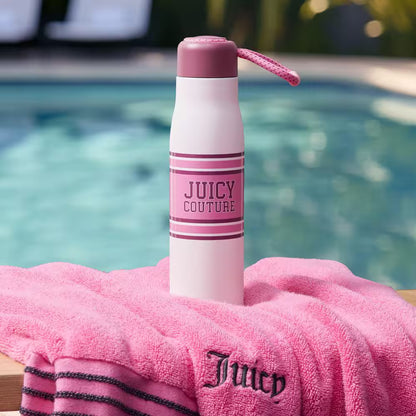 Luxe Loop 17 Oz. Varsity Logo Dogwood Pink Stainless Steel Tumbler with Woven Loop Handle