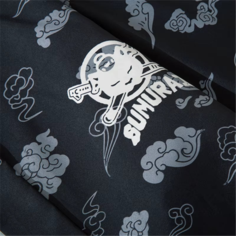 Traditional Japanese Samurai Cat Kimonos Cardigan Robe Men 2021 Summer Women Yukata Haori Casual Cosplay Anime Clothing