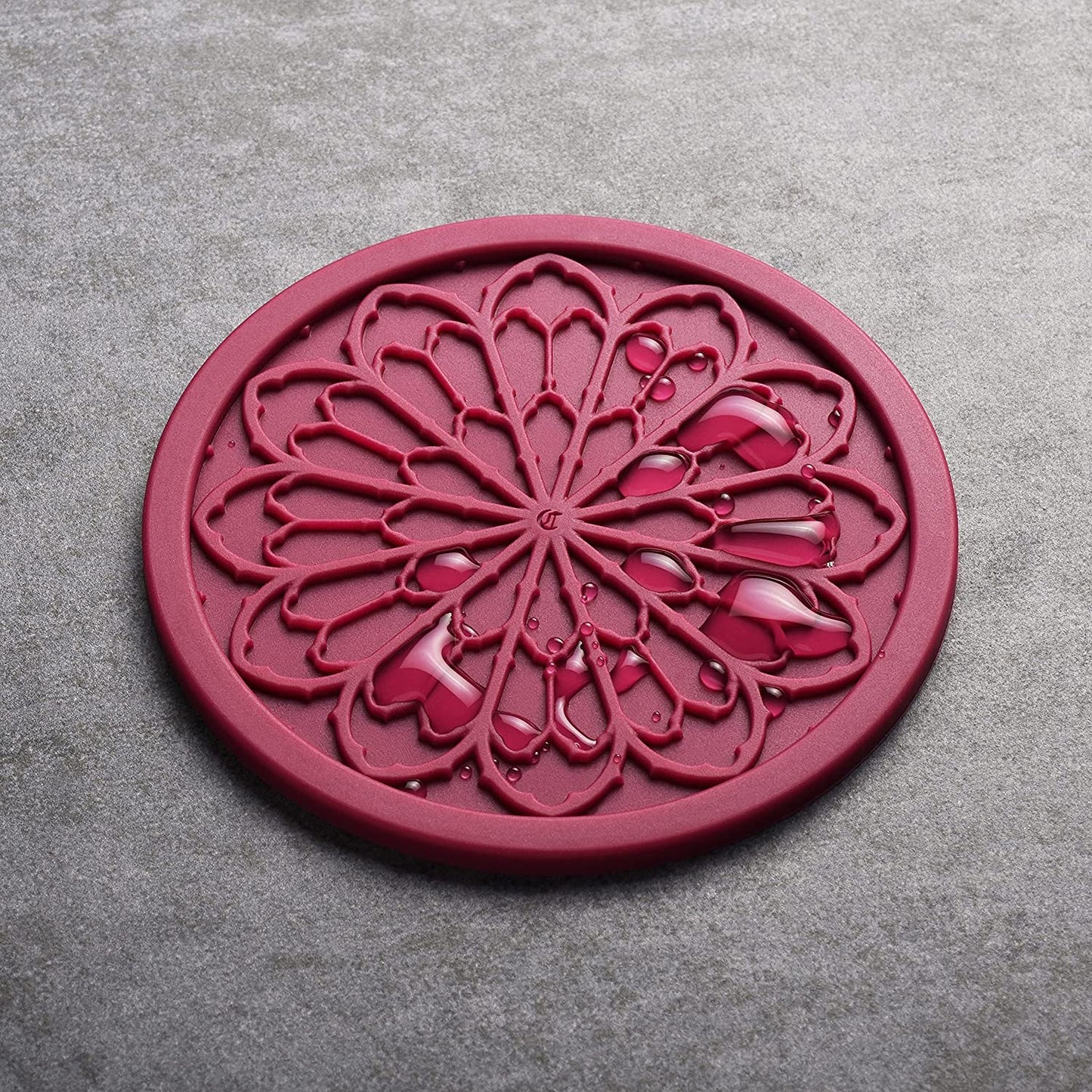 Silicone Coasters for Drinks - 6 Pack 4" Drink Coasters for Aesthetic Room Decor - Goth Accessories for Kitchen Gadgets by  (Purple)