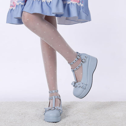 Mary Jane Shoes Women Goth Platform Heels Chunky Heel Pumps with Ankle Strap Wedge Heels for Women