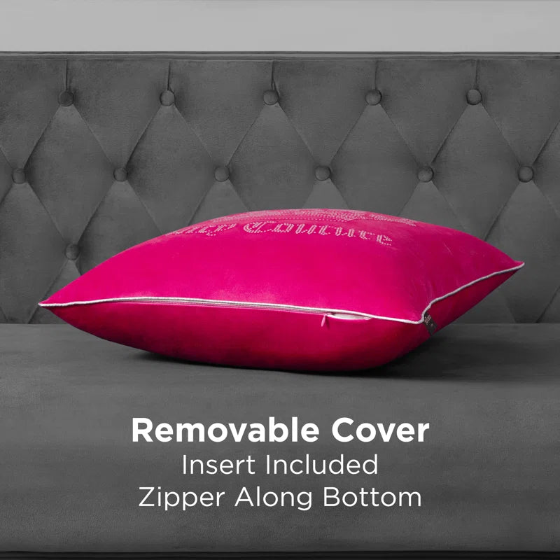 Gothic Rhinestone Decorative Pillow