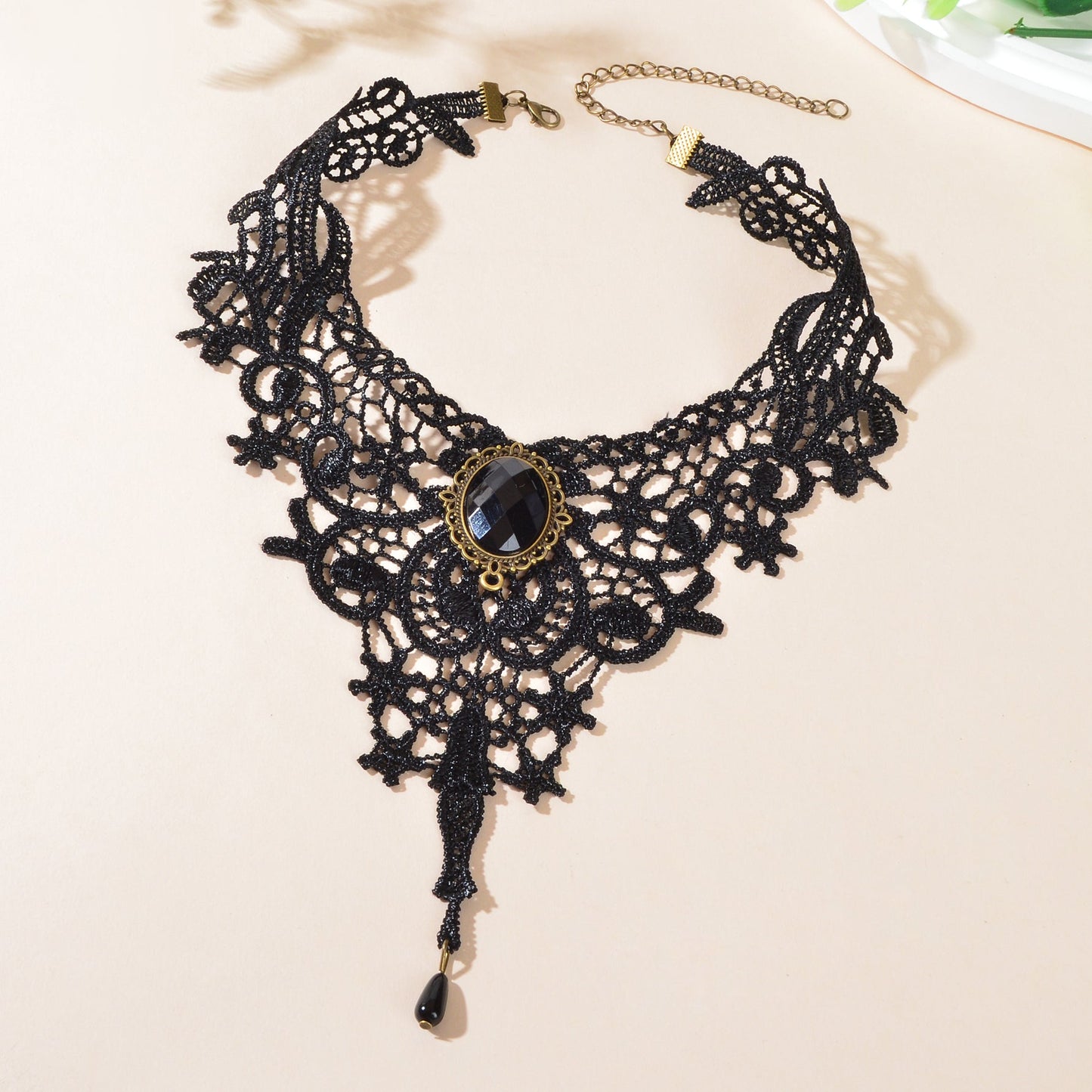 Vintage Gothic Black Hollow Lace Choker Tattoo Collar Necklace Cosplay Jewellery