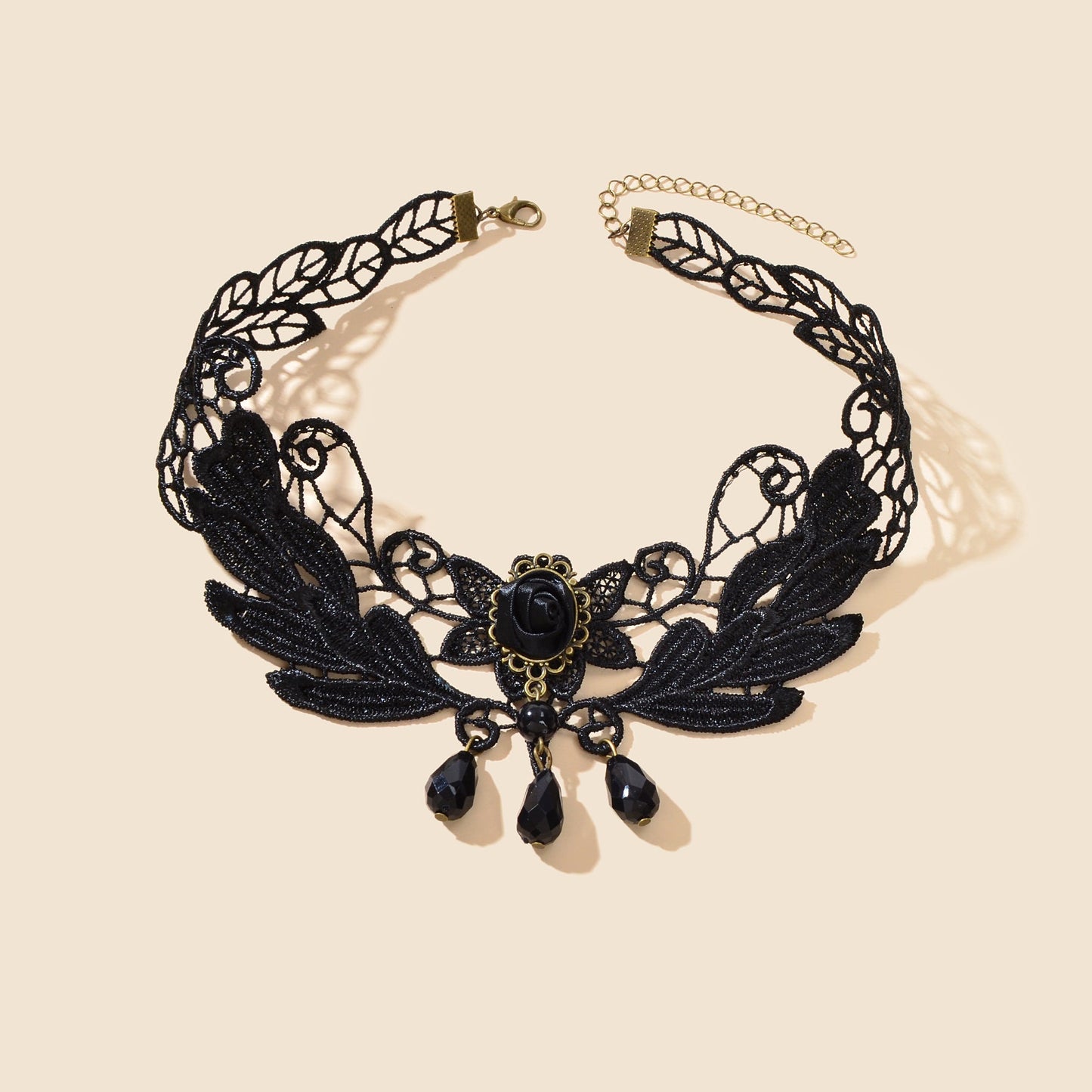 Gothic Black Hollow Tattoo Lace Choker Leaf Flower Collar Necklace Party Cosplay Jewelry