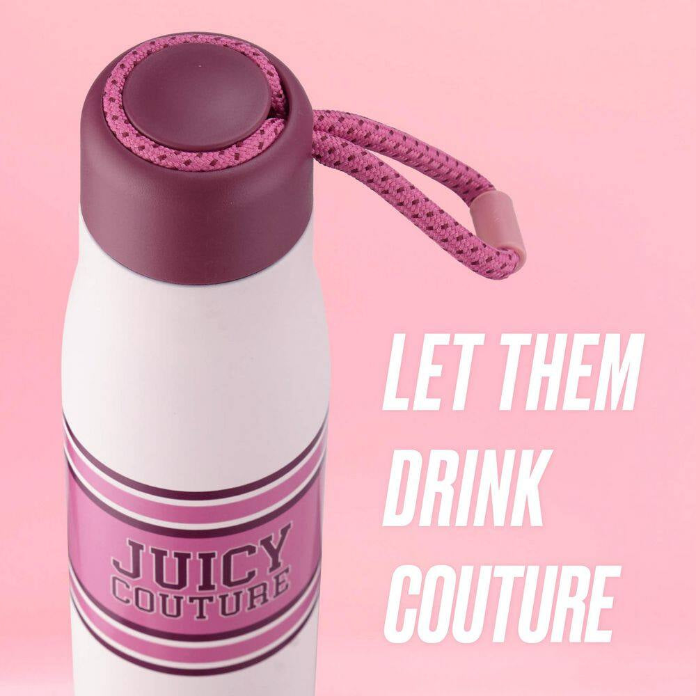 Luxe Loop 17 Oz. Varsity Logo Dogwood Pink Stainless Steel Tumbler with Woven Loop Handle