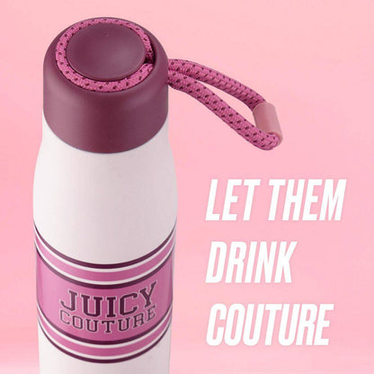 Luxe Loop 17 Oz. Varsity Logo Dogwood Pink Stainless Steel Tumbler with Woven Loop Handle