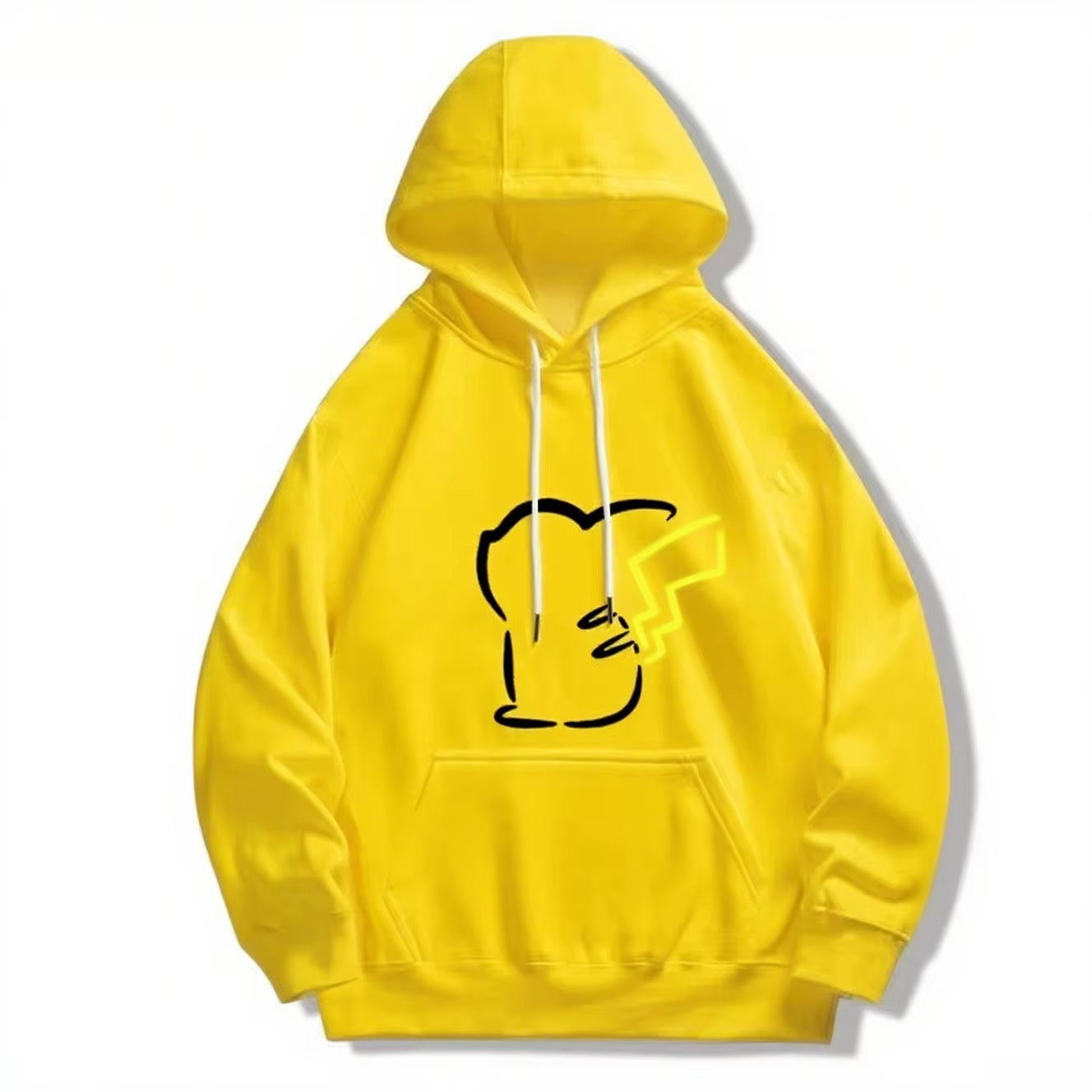 Pokémon Cute Eevee/Pikachu Printed Hoodie for Men and Women 2025 Autumn/Winter New Y2K Harajuku plus Size Casual Sweater Top