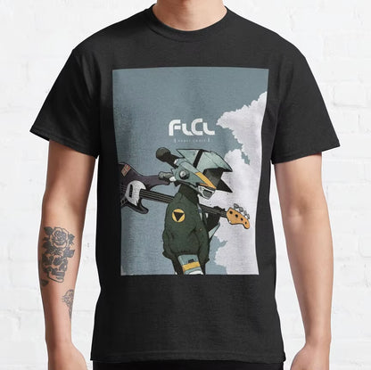 Flcl the Pillows Live Men'S T Shirt Japanese Anime Clothing Fooly Cooly Short Sleeve O Neck T-Shirt Cotton plus Size Clothing