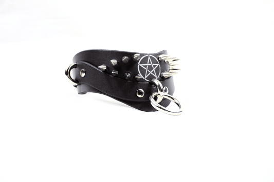Pentagram BDSM Collar – Gothic Spiked Posture Submissive Choker