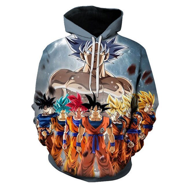 Dragon Ball Super 3D Hoodie Men /Women Spring Autumn Fashion Sweatshirt Unisex Japanese Anime Goku Print Jacket Outerwear
