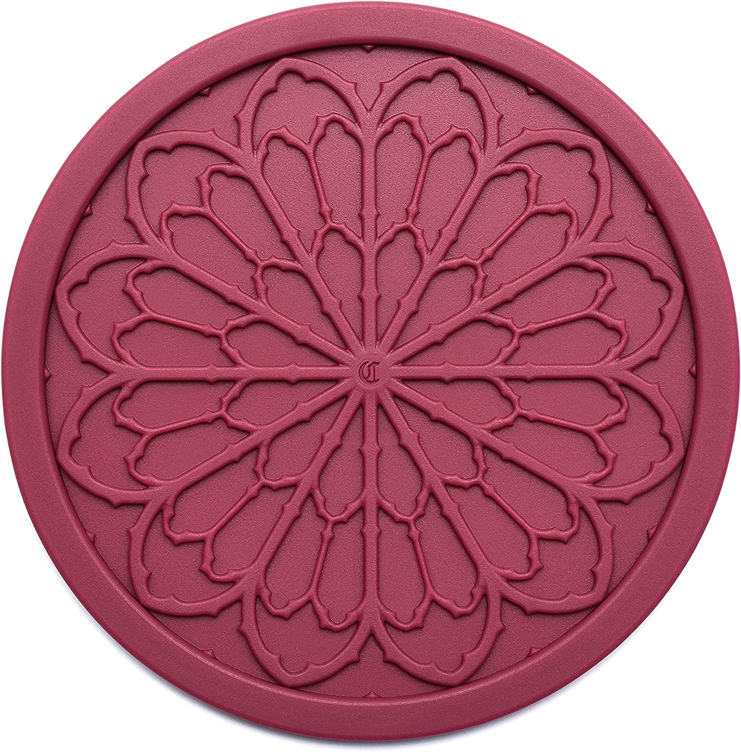 Silicone Coasters for Drinks - 6 Pack 4" Drink Coasters for Aesthetic Room Decor - Goth Accessories for Kitchen Gadgets by  (Purple)