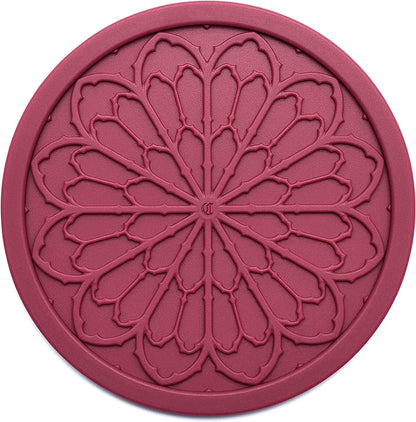 Silicone Coasters for Drinks - 6 Pack 4" Drink Coasters for Aesthetic Room Decor - Goth Accessories for Kitchen Gadgets by  (Purple)