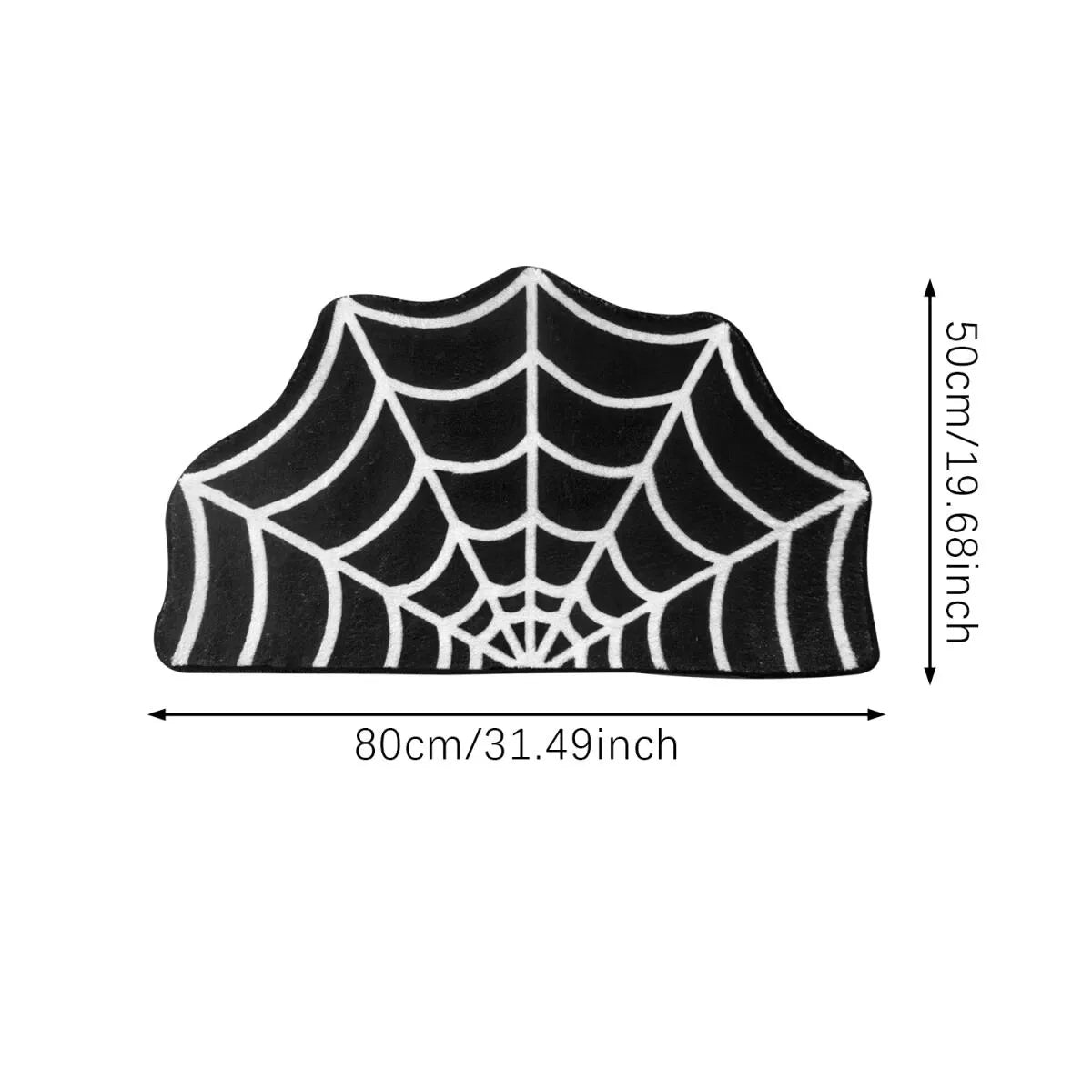 Spider Web Bath Mat 19.7 X 31.5 in Large Spider Web Rugs for Bedroom Gothic Home Decor Witchy Horror Goth Room Rugs Machine Washable Non-Slip Area Rugs for Front Door Kitchen