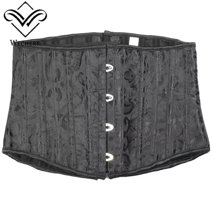 Underbust White Black Corset Woman Belt plus Size Top Short Steel Boned Girdles Slimming Waist Shapers Gothic Clothing Bodice