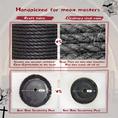 Gothic Cat Tree with Coffin Bed，55" Cat Tower with Spacious Cat Condo，Scratching Posts，Spider Hanging Ball，Multi-Level Cat Activ