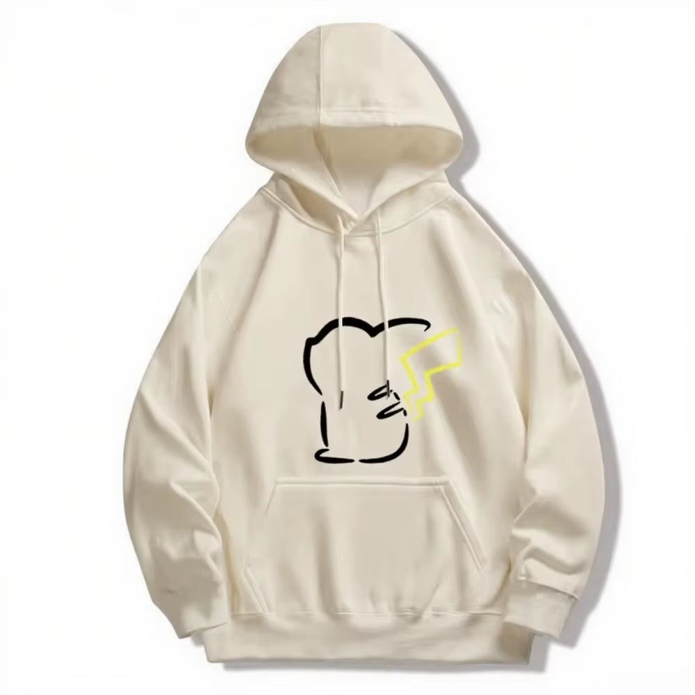 Pokémon Cute Eevee/Pikachu Printed Hoodie for Men and Women 2025 Autumn/Winter New Y2K Harajuku plus Size Casual Sweater Top