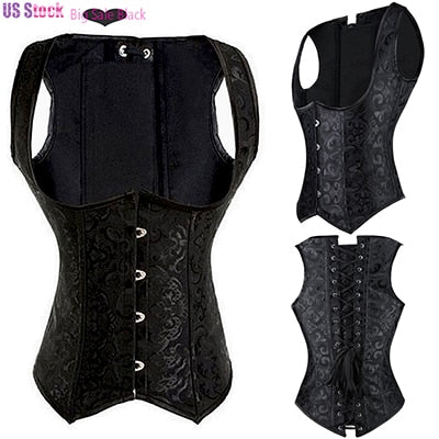Miss Moly Steampunk Corset Gothic Bustier Boned Overbust Dress Underbust burlesque Top Plus Size 6Xl Tummy Slimming Clothes