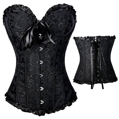 X Sexy Women steampunk clothing gothic Plus Size Corsets Lace Up boned Overbust Bustier Waist Cincher Body shaper corselet S-6XL