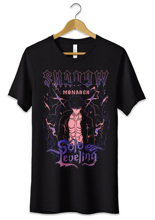 T-Shirt Maglietta Solo Leveling Shadow Monarch Anime